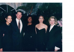 Autumn, Former Vice President Al Gore, mom Yvonne Burke, sister Christine Burke and Tipper Gore